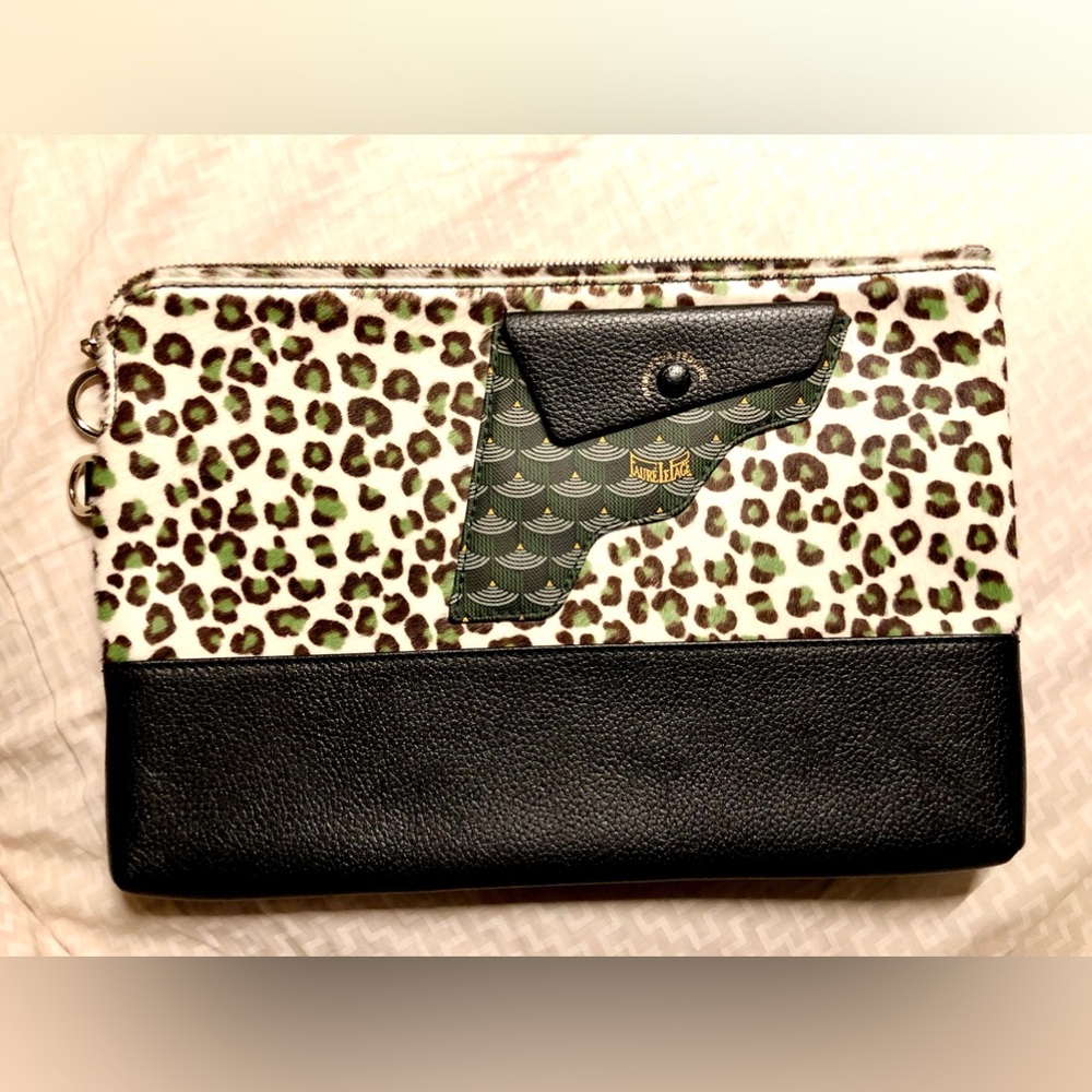Limited Edition Faure Le Page leather and cow hide Pochette